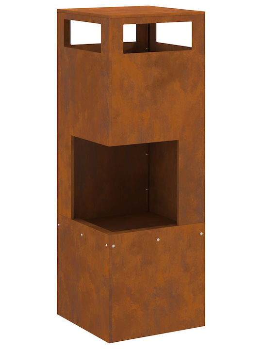 vidaXL Focar Interior din metal Maro 35x35x100cm