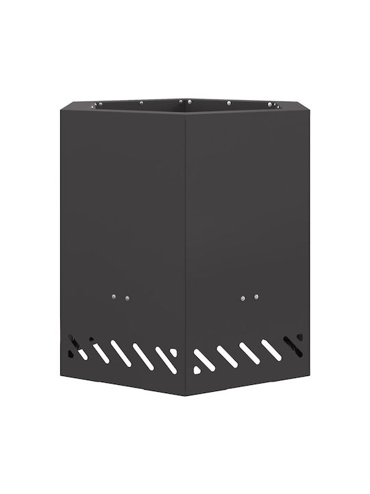 vidaXL Kamin Innenbereich Metallisch Gray 48x48x51cm