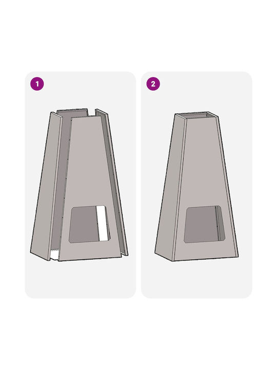 vidaXL Τζάκι Εσωτερικού Χώρου Μεταλλικό Καφέ 50x35x100cm