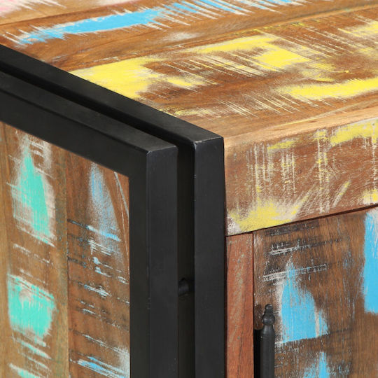 Μεταλλική Παπουτσοθήκη από Μασίφ Ξύλο 30x30x40cm