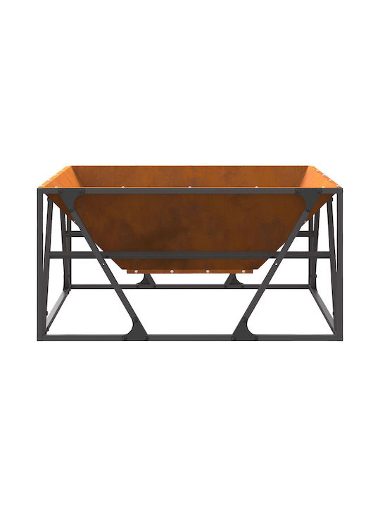 vidaXL Kamin Innenbereich Metallisch Braun 80x80x40cm