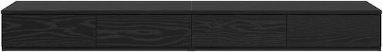 vidaXL Συρτάρι Κρεβατιού Ξύλινο Μαύρο 135x36.5x16.5cm