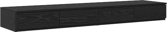 vidaXL Συρτάρι Κρεβατιού Ξύλινο Μαύρο 135x36.5x16.5cm