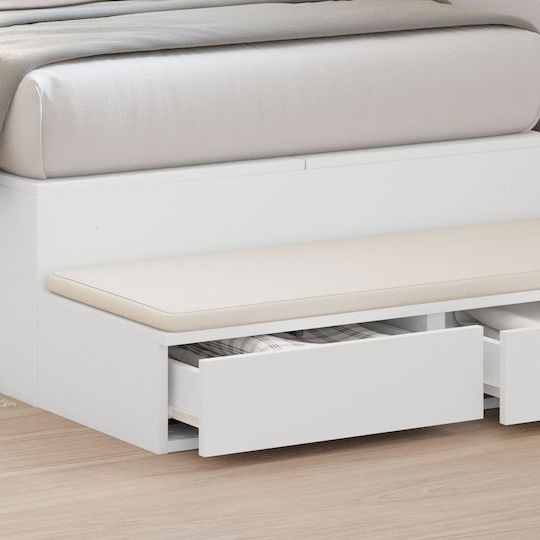 vidaXL Συρτάρι Κρεβατιού Ξύλινο Λευκά 75x36.5x16.5cm