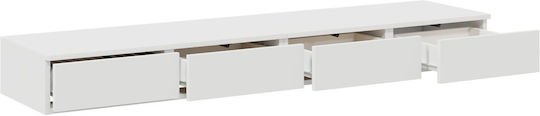 vidaXL Bettkasten aus Holz White 135x36.5x16.5cm