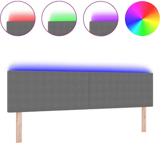 vidaXL Wooden Bed Headboard Open Gray 180x88cm