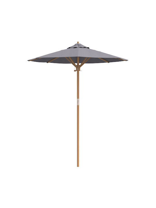 Circular Wooden Grey Garden & Terrace Parasol Φ1.8xHeight 2.31m