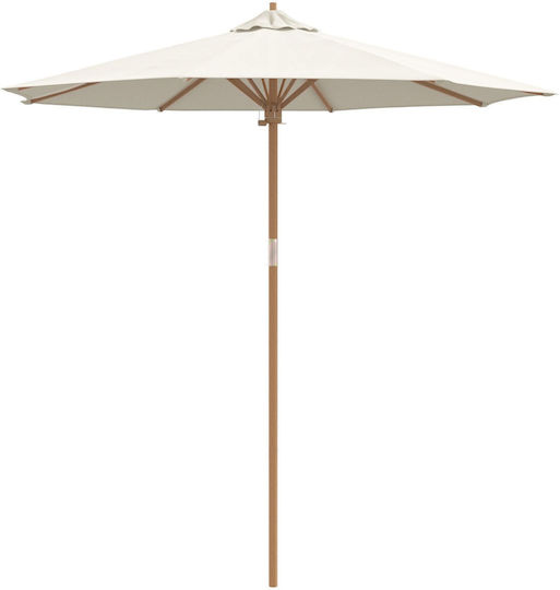 Professional Circular Wicker Umbrella Aluminum Beige Diameter 2.4xHeight 2.61m