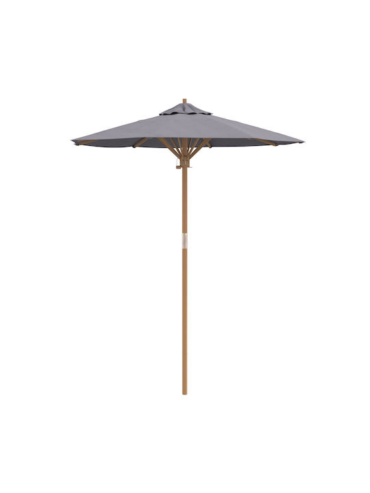 Circular Wooden Grey Garden & Terrace Parasol Φ1.8xHeight 2.31m