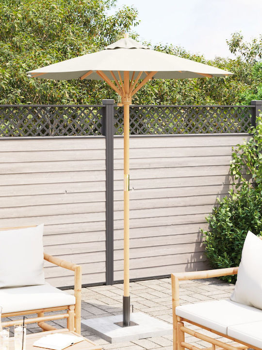 Umbrella Floor Round Wooden Beige D2.11m