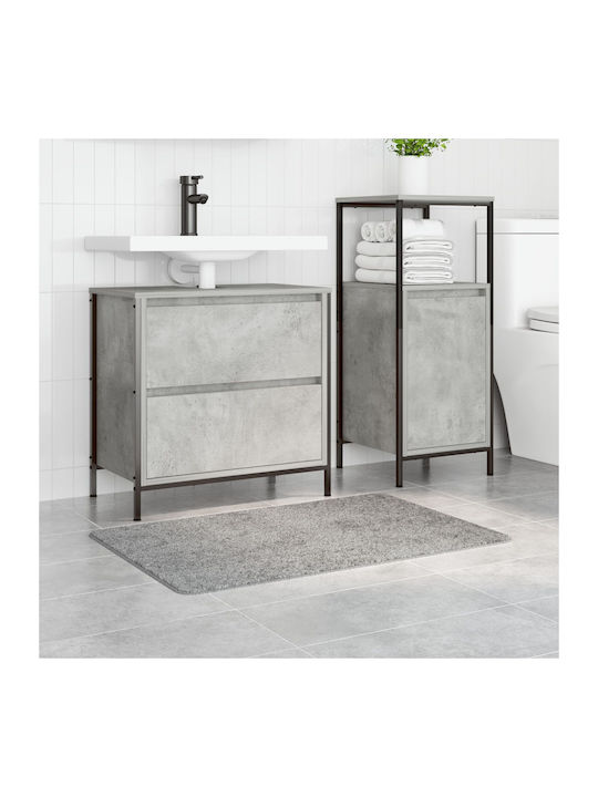 vidaXL Non-Slip Bath Mat Cotton 4019835 Grey 60x90cm