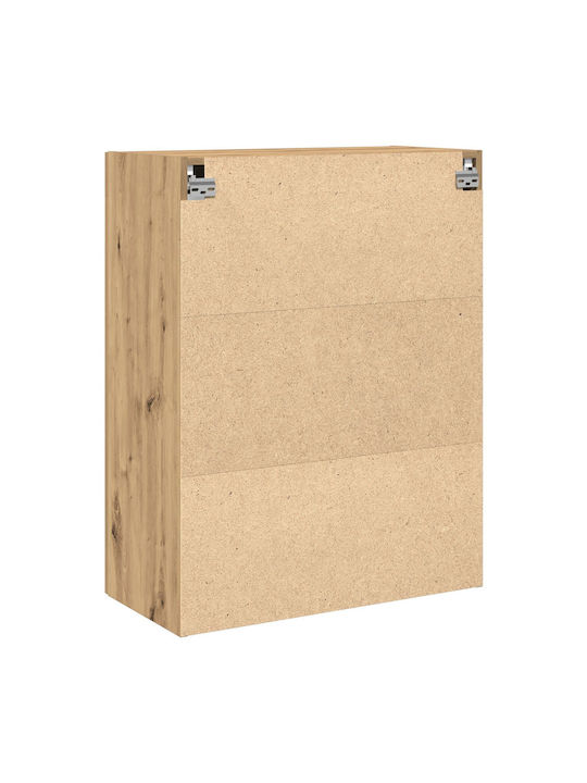 Висулка Витрина за хол от ПДЧ със Стъкло Artisan Beech 69.5x34x90см