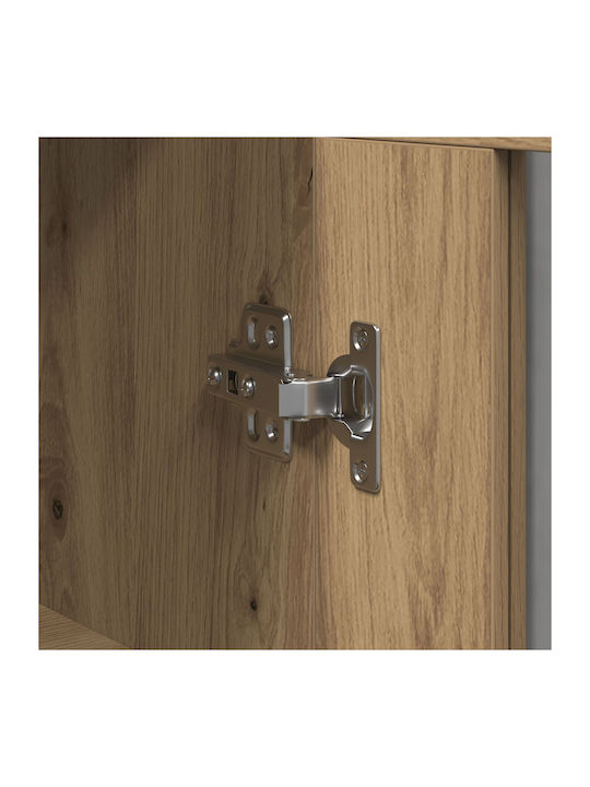 Висулка Витрина за хол от ПДЧ със Стъкло Artisan Beech 69.5x34x90см