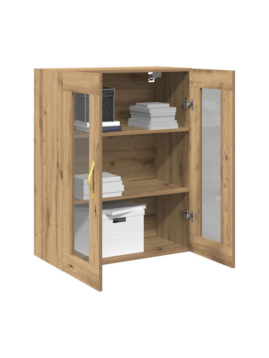Висулка Витрина за хол от ПДЧ със Стъкло Artisan Beech 69.5x34x90см