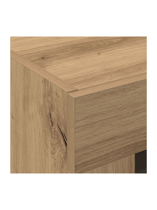 Wall Living Room Display Cabinet made of Particleboard with Glass Walnut 69.5x34x90cm