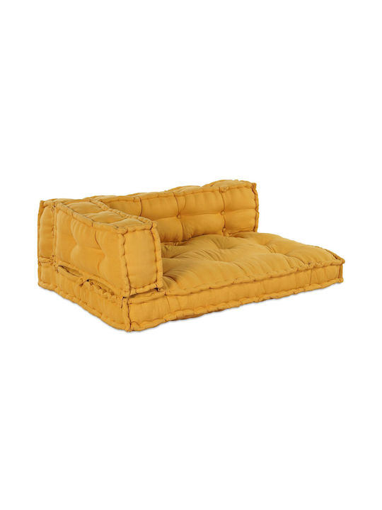 vidaXL Palette Bench Cushion with Backrest Yellow 70x90cm