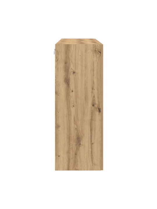 Wand Wohnzimmer Vitrine aus Spanplatte mit Glas Walnut 139x34x90cm