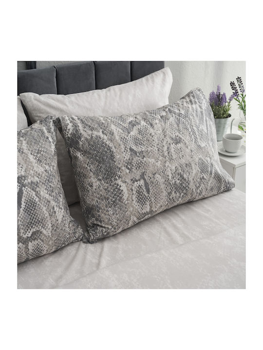 Charalambidis Textiles Sheet for Single Bed with Elastic 90x200+30cm. Sahara Gray