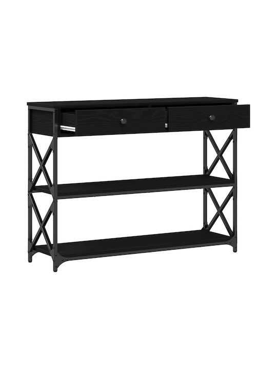 Κονσόλα από Ξύλο & Μέταλλο Μαύρη Δρυς Μ100xΠ28xΥ75εκ.
