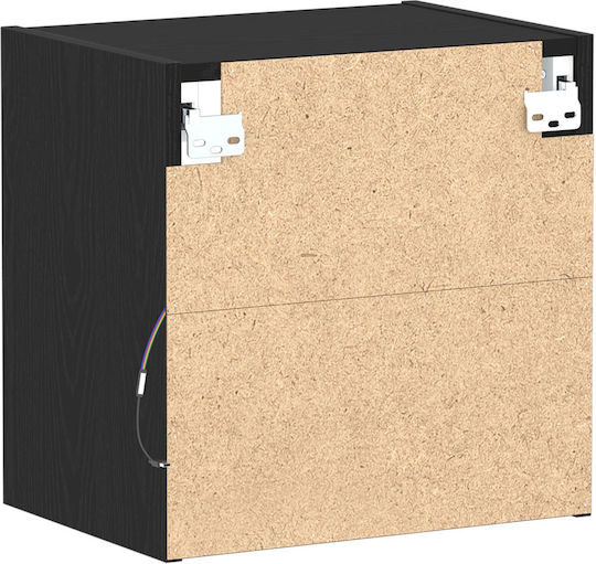 Wooden Bedside Tables Black Oak 2 Pieces 40x28.5x40cm