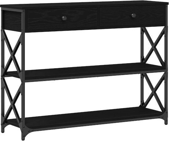 Конзолна маса от Дърво & Метал Black Oak Д100xШ28xВ75cm
