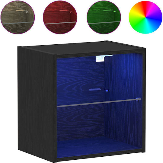 Wooden Bedside Tables Black Oak 2 Pieces 40x28.5x40cm