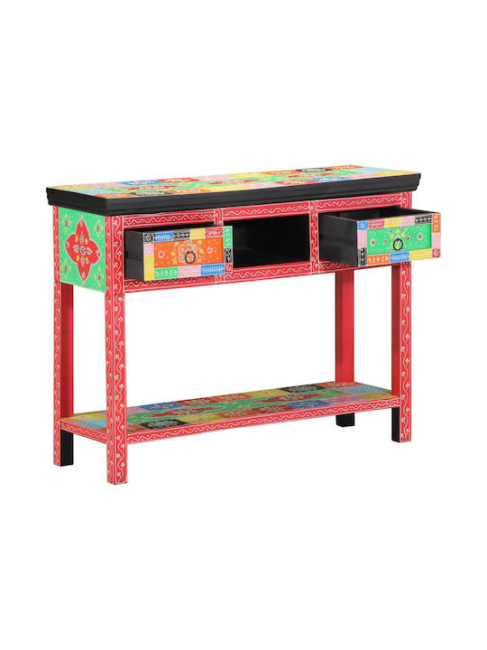 Solid Wood Console Table Colorful L100xW30xH75cm