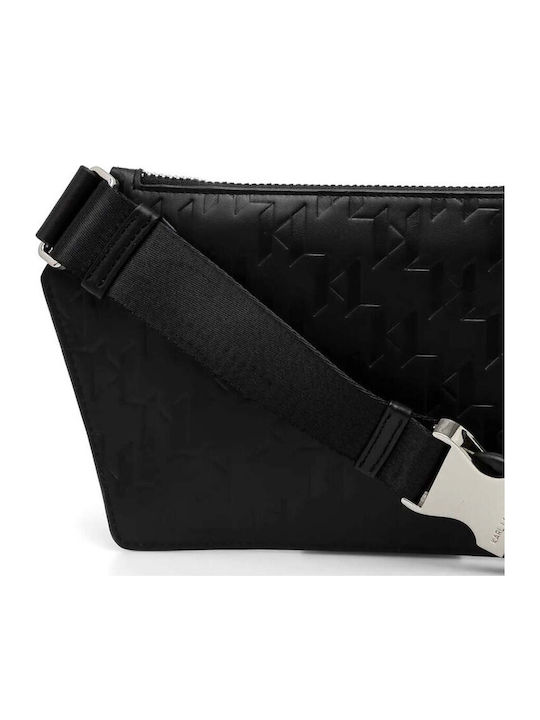 Karl Lagerfeld Men's Бъм Баг на кръста Черен