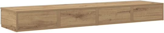 vidaXL Bettkasten aus Holz Oaks 135x36.5x16.5cm