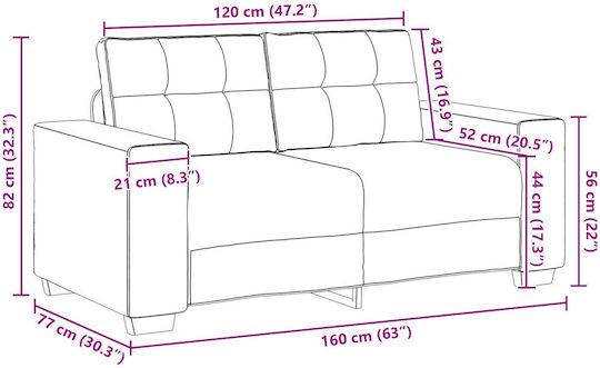 Living Room Furniture Set 3-Seater & 2-Seater & Armchair Red