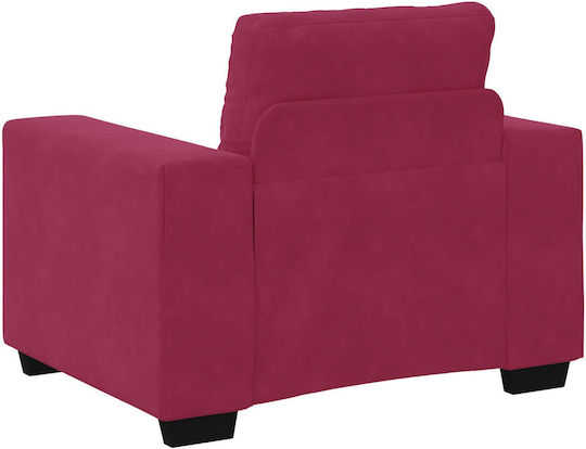 Living Room Furniture Set 3-Seater & 2-Seater & Armchair Red