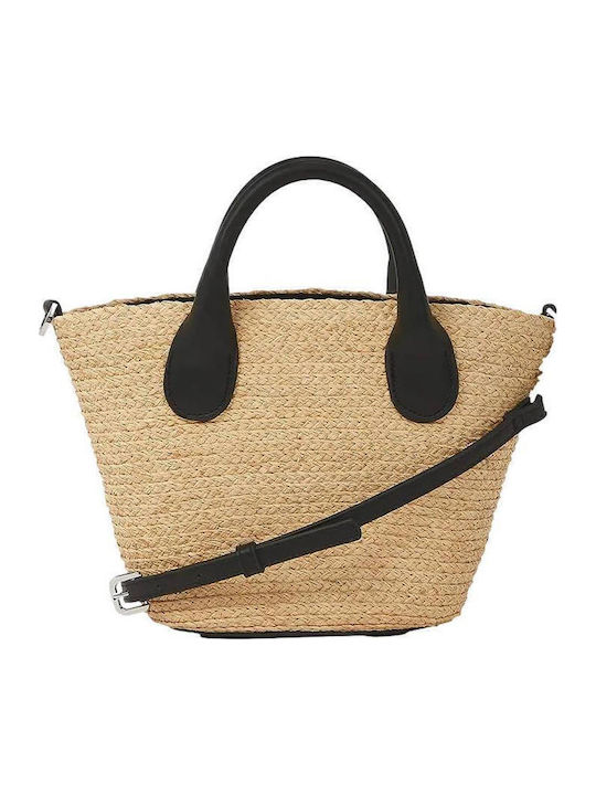 Karl Lagerfeld Stroh Strandtasche Beige