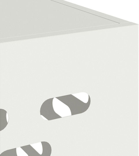 Air Conditioner Cover White 110x50x105 cm Iron
