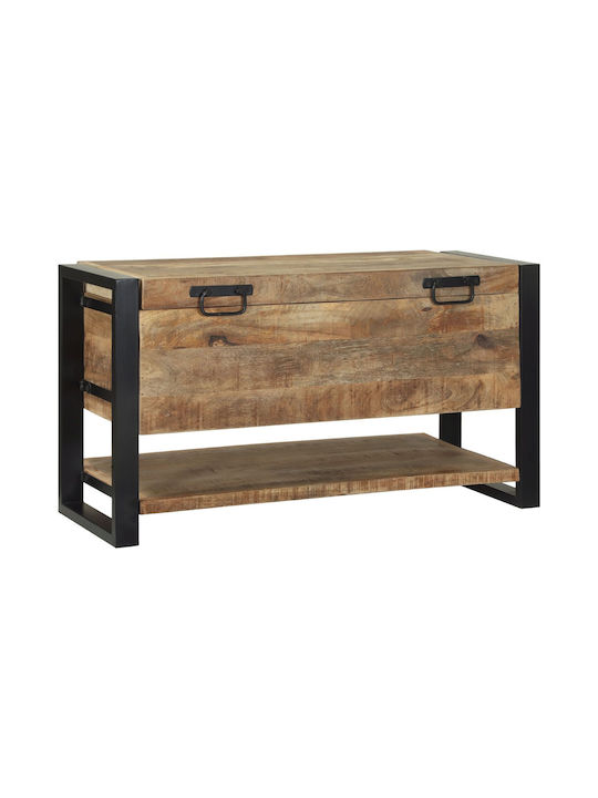vidaXL Wooden Storage Box with Lid Black 80x35x45cm 1pcs