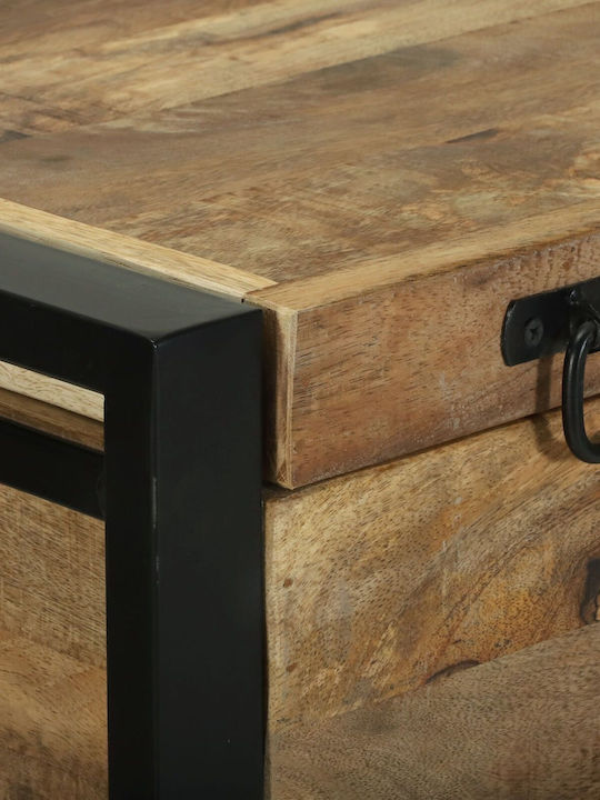 vidaXL Wooden Storage Box with Lid Black 80x35x45cm 1pcs