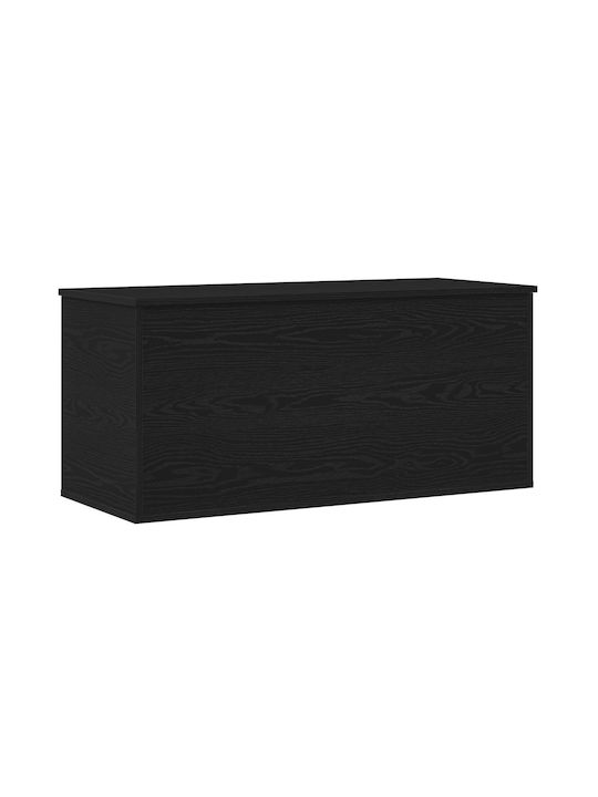 vidaXL Wooden Storage Box with Lid Black 100x42x46cm 1pcs