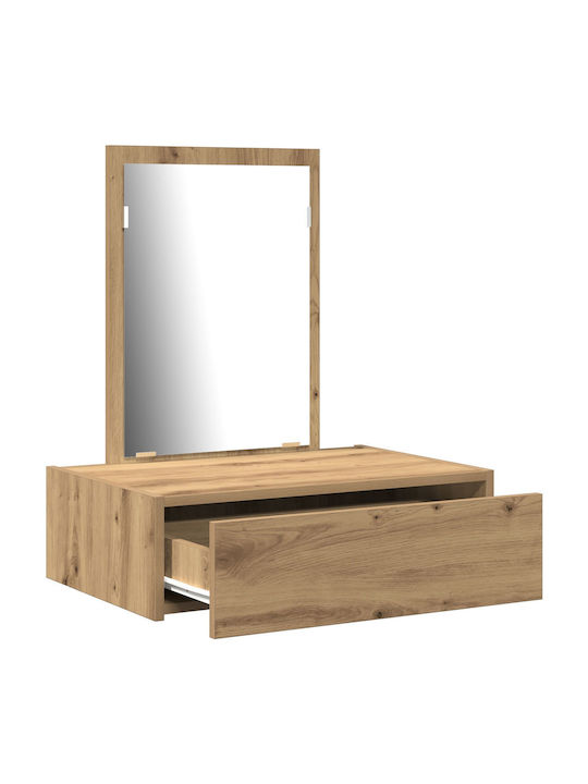 Стенна Спална Тоалетка От Дъб С Огледало 60x40x70см