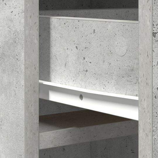 Sideboard Wooden with Drawers Grey 40x41x135cm