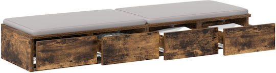 vidaXL Bed Drawer made of Wood Smoked Oak 120x36.5x16.5cm