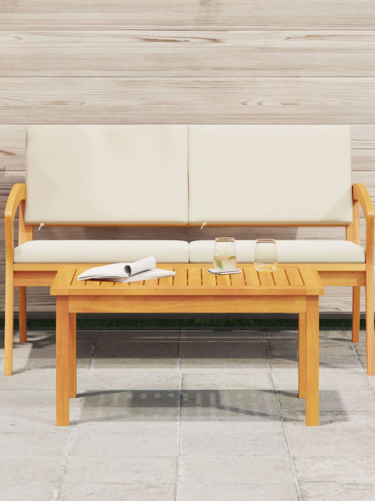 Sitting Room Table for Small Outdoor Spaces Made of Acacia 75x40x38cm