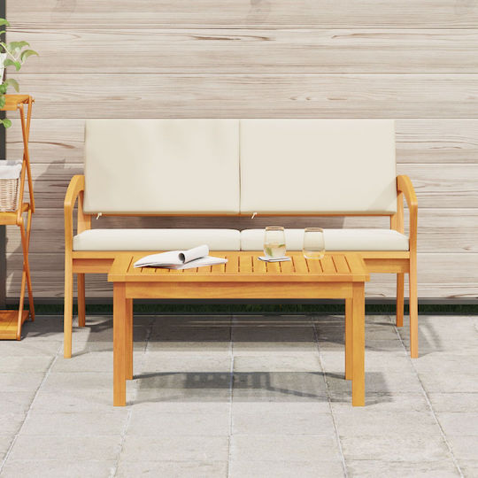 Sitting Room Table for Small Outdoor Spaces Made of Acacia 75x40x38cm