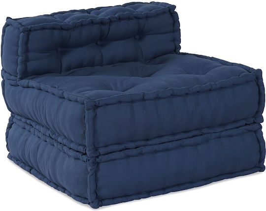 Bean Bag Chair Poof Indigo 70x70x54cm