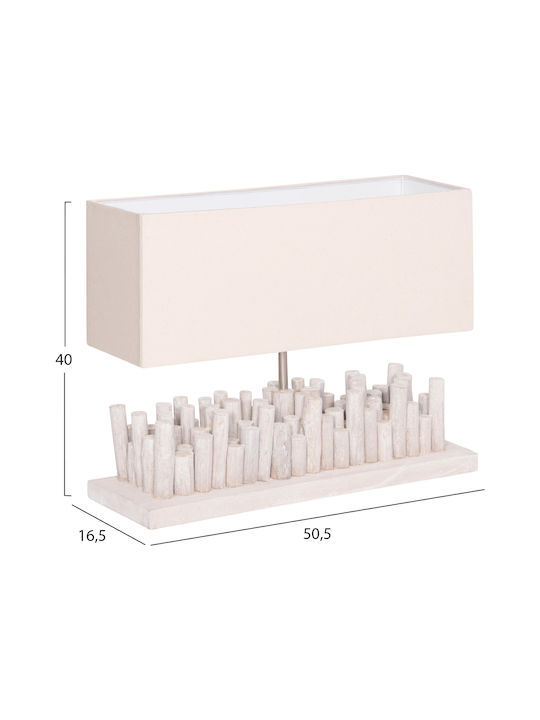 HomeMarkt Twiggy Metal Table Lamp for Socket E27 with White Shade and Base
