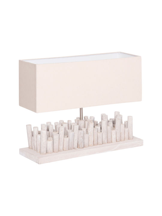HomeMarkt Twiggy Metal Table Lamp for Socket E27 with White Shade and Base