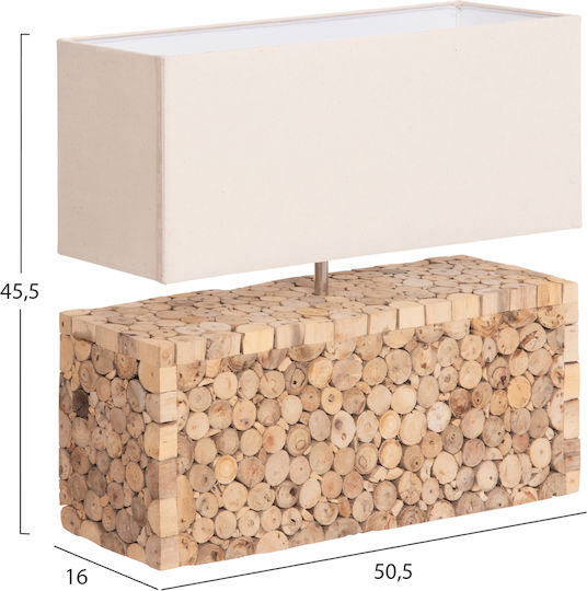 HomeMarkt Twiggy Μεταλλικό Πορτατίφ για Ντουί E27 με Λευκό Καπέλο και Καφέ Βάση