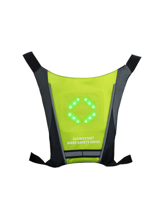 GloboStar Cycling Safety Vest Green with Bright LED Signage