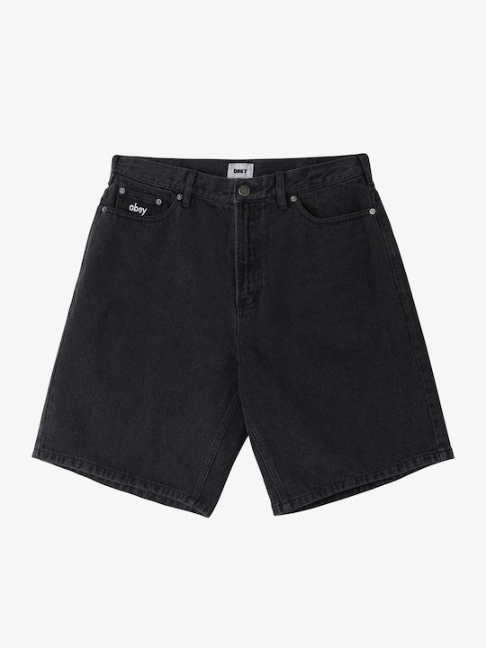 Men's Shorts Jeans Faded Black