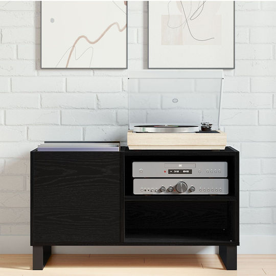 vidaXL Hi-Fi Furniture Black 38x84.5x48cm