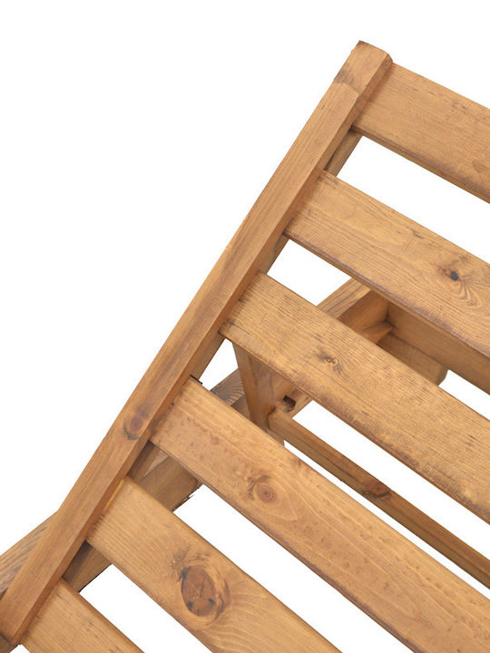 Liegestuhl-Bett Einzel Zalka Holz Beige 66x197x28cm.