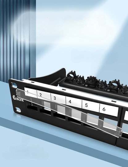 Enmane 12-port Empty Patch Panel Shielded Black